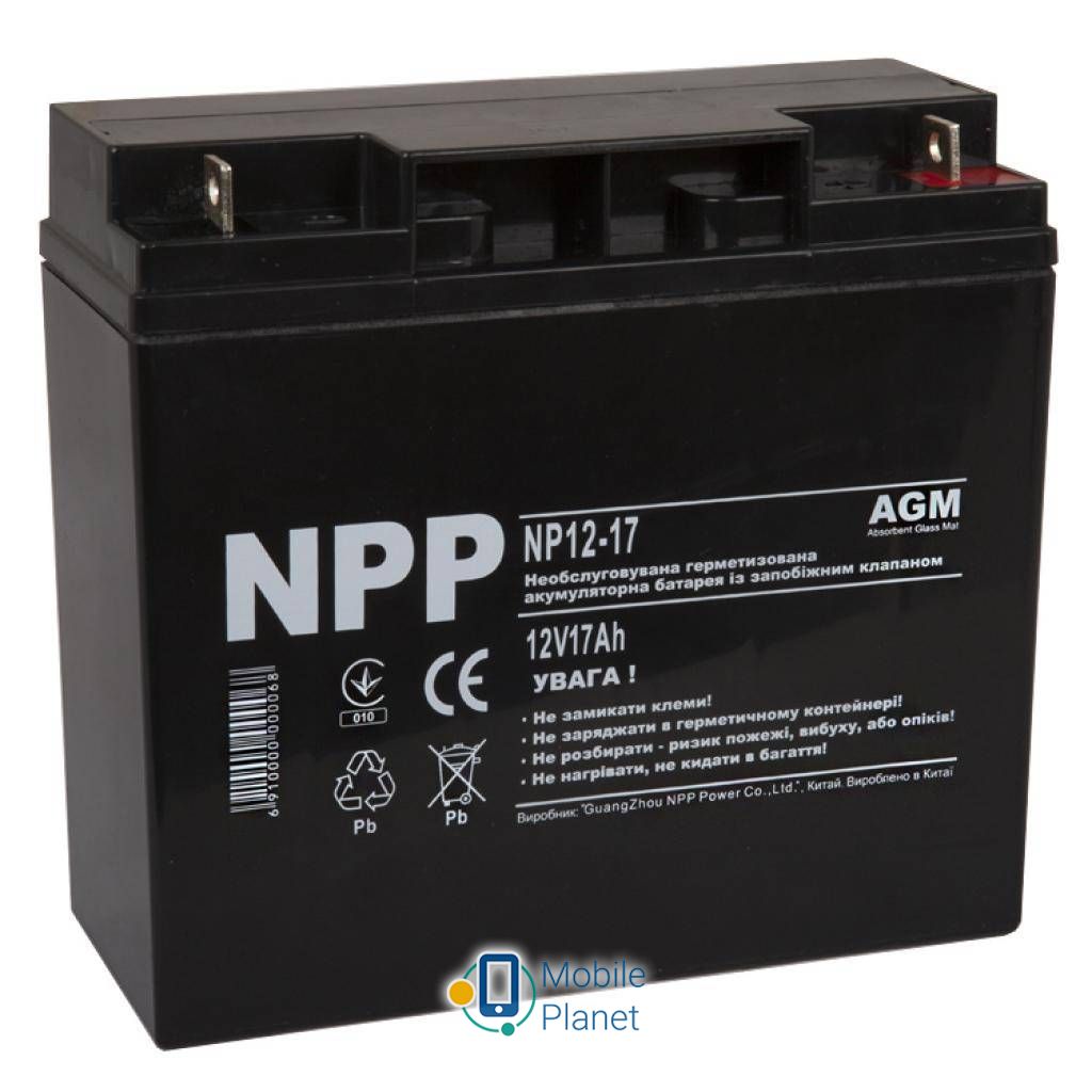 Аккумуляторная батарея NPP 12В 17 Ач (NP12-17) (UA)