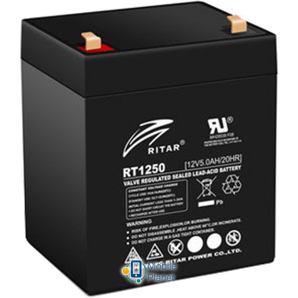 Акумуляторна батарея Ritar AGM RT1250B, 12V-5Ah (RT1250B) (UA)