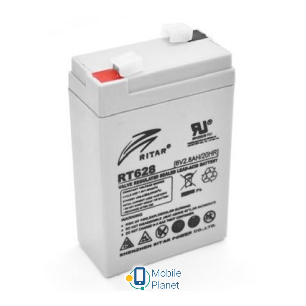 Акумуляторна батарея Ritar AGM RT628, 6V-2.8Ah (RT628) (UA)