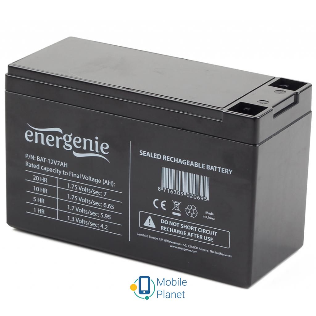 Акумуляторна батарея EnerGenie 12В 7 Ач (BAT-12V7AH) (UA)