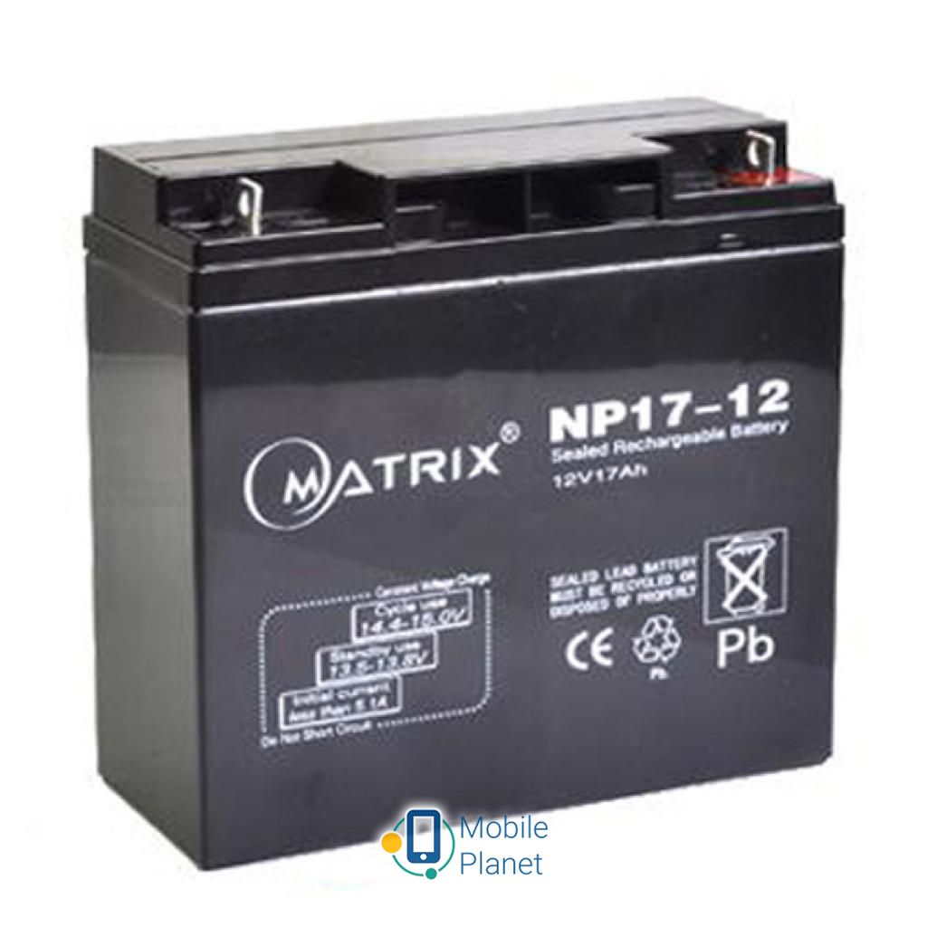 Акумуляторна батарея Matrix 12V 17AH (NP17-12) (UA)