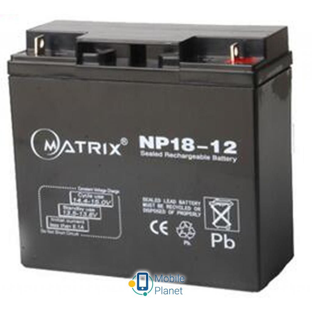 Акумуляторна батарея Matrix 12V 18AH (NP18-12) (UA)