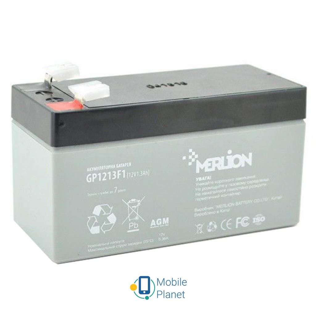 Акумуляторна батарея Merlion 12V-1.3Ah (GP1213F1) (UA)