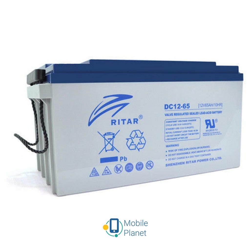 Акумуляторна батарея Ritar AGM DC12-65, 12V-65Ah (DC12-65) (UA)
