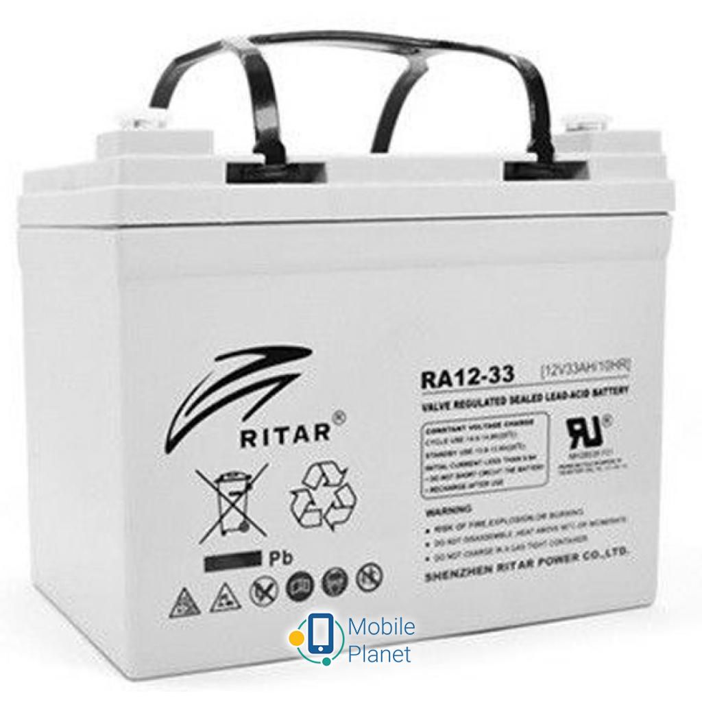 Акумуляторна батарея Ritar AGM RA12-33, 12V-33Ah (RA12-33) (UA)