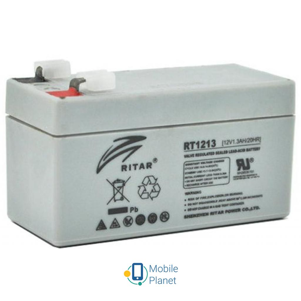 Аккумуляторная батарея Ritar AGM RT1213, 12V-1.3Ah (RT1213) (UA)