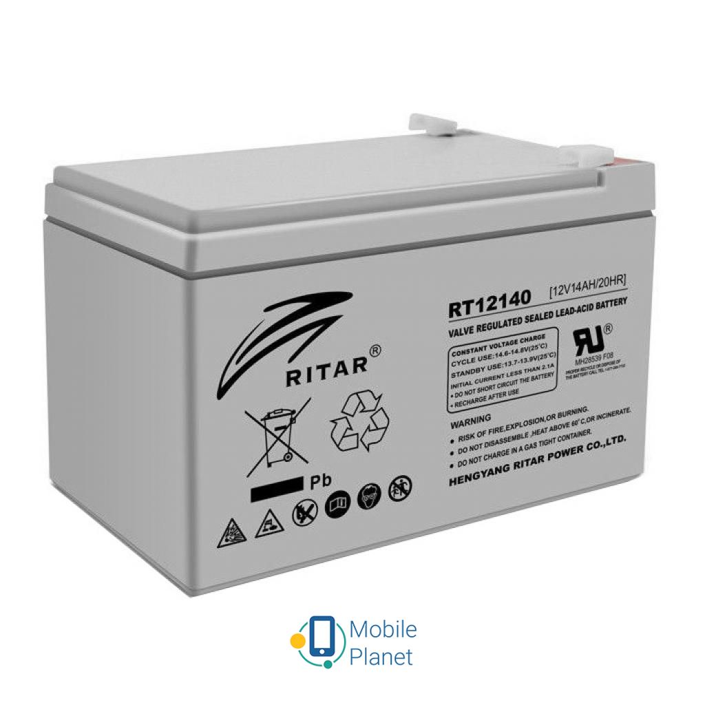 Аккумуляторная батарея Ritar AGM RT12140, 12V-14Ah (RT12140H) (UA)