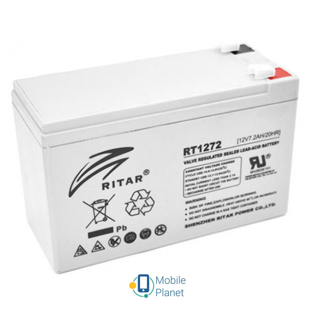 Акумуляторна батарея Ritar AGM RT1272, 12V-7.2Ah (RT1272) (UA)