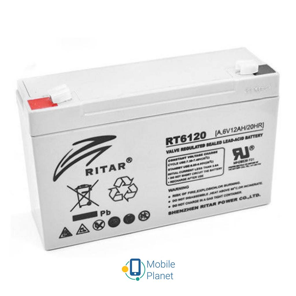 Акумуляторна батарея Ritar RT6120A, 6V-12Ah (RT6120A) (UA)