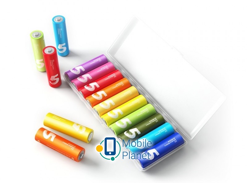 Набор батареек Xiaomi ZMI ZI5 Rainbow AA Alkaline Batteries (10 шт) (NQD4000RT)