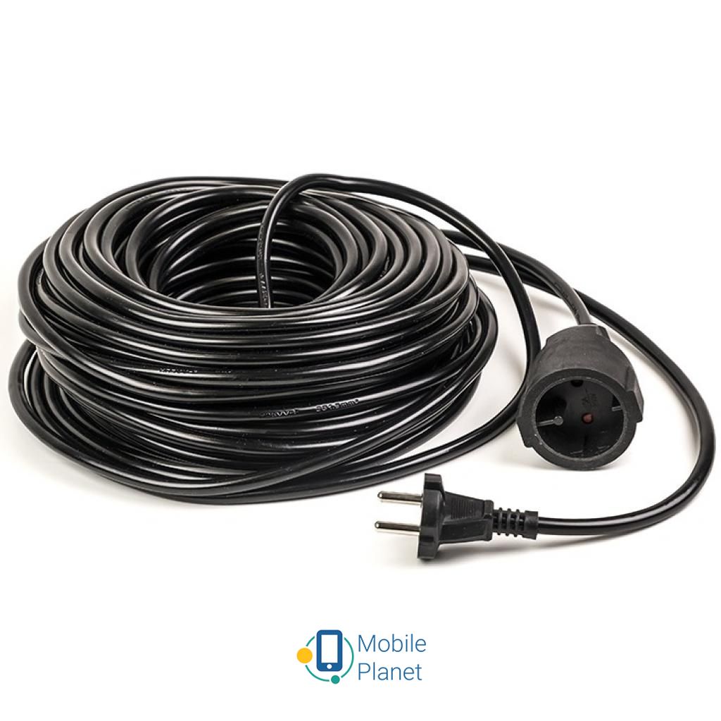 Мережевий фільтр PowerPlant 50 м, 2x2.5мм2, 16А (JY-3021/50) (PPEA16M500S1) (UA)