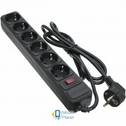 PATRON 1.8 m3 * 1mm2 (SP-1062) 6 розеток BLACK (EXT-PN-SP-1062) (UA)