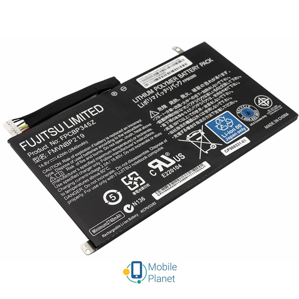 Аккумулятор для ноутбука Fujitsu LifeBook UH552, UH572 (FPCBP345Z) 14.8V 2840mAh (NB450114) (UA)