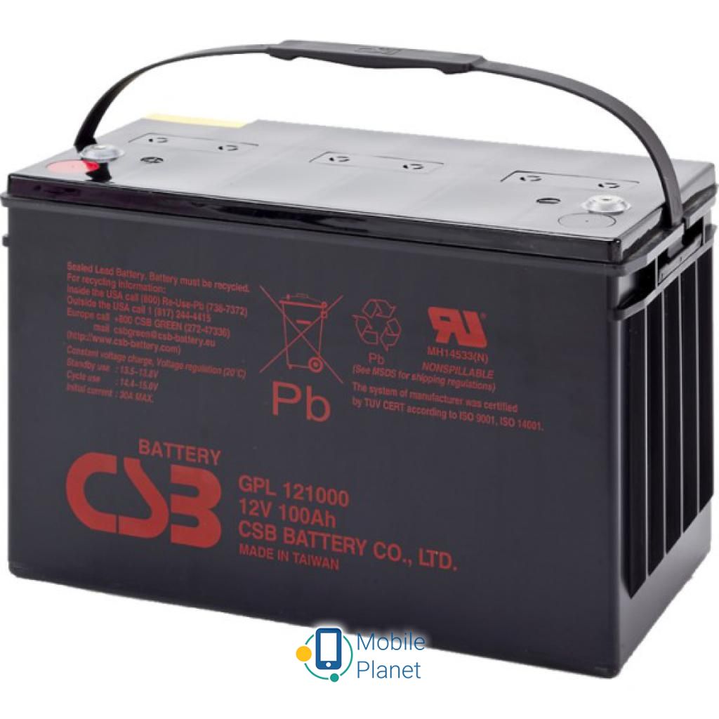 Аккумуляторная батарея CSB 12В 100 Ач (GPL121000) (UA)
