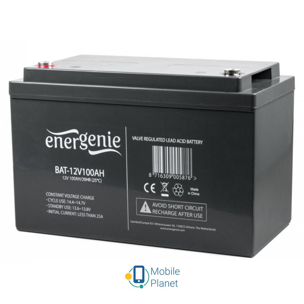 Акумуляторна батарея EnerGenie 12В 100 Ач (BAT-12V100AH) (UA)
