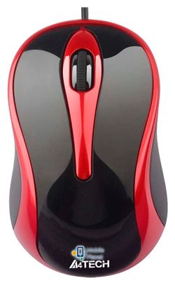 Миша A4Tech N-350-2 червоно-чорна USB V-Track