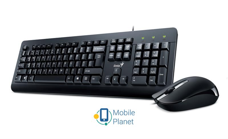Комплект Genius KM-160 UKR (31330001419) USB Black (UA)