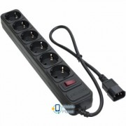 PATRON 0.5 m3 * 1mm2 (SP-1062U) 6 розеток BLACK (EXT-PN-SP-1062U) (UA)