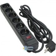 PATRON 3.0 m3*1.5mm2 (SP-1663) 6 розеток BLACK (EXT-PN-SP-1663) (UA)