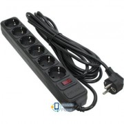 PATRON 5.0 m3 * 1mm2 (SP-1065) 6 розеток BLACK (EXT-PN-SP-1065) (UA)