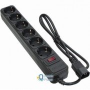 PATRON 1 m3 * 1mm2 (SP-1063U) 6 розеток BLACK (EXT-PN-SP-1063U) (UA)