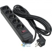 PATRON 5.0 m3*1mm2 (SP-1055) 5 розеток BLACK (EXT-PN-SP-1055) (UA)