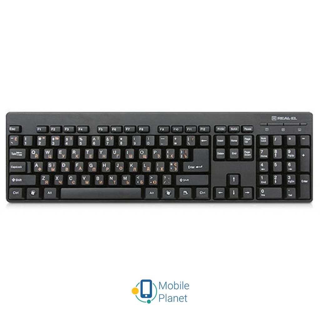 Клавіатура REAL-EL 502 Standard, USB, black (UA)