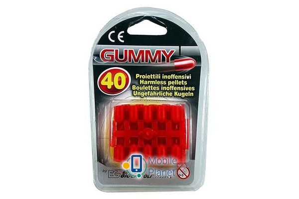 Кульки гумові для іграшкового пістолета EDISON калібр 8 мм 40шт (410/42) (ED-0410420)