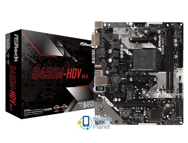 Материнська плата ASRock B450M-HDV R4.0 Socket AM4
