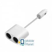 Розгалужувач АЗП Xiaomi Roidmi 1 to 2 Car Cigarette Lighter Charger Adapter White