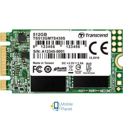 SSD диск M.2 2242 512GB Transcend (TS512GMTS430S) (UA)