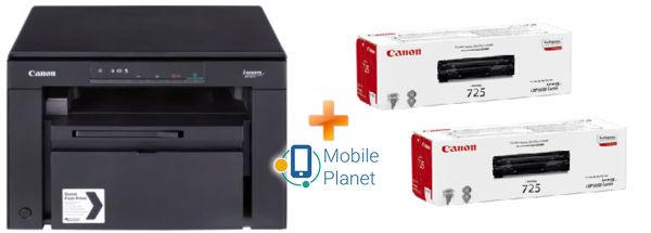 МФУ Canon i-Sensys MF3010 EUR + Картриджі 725 2шт (5252B034AA) (UA)