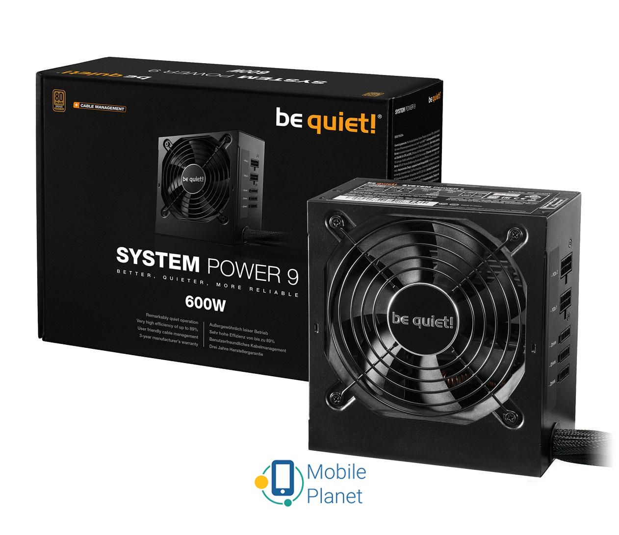 Блок питания be quiet! System Power 9 600W CM (BN302) EU