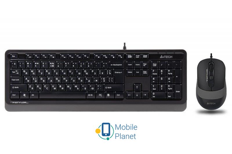 Комплект A4Tech F1010 Black/Grey USB