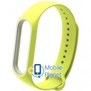 Ремінець для браслета Xiaomi Mi Band 3/4 Line Yellow / White