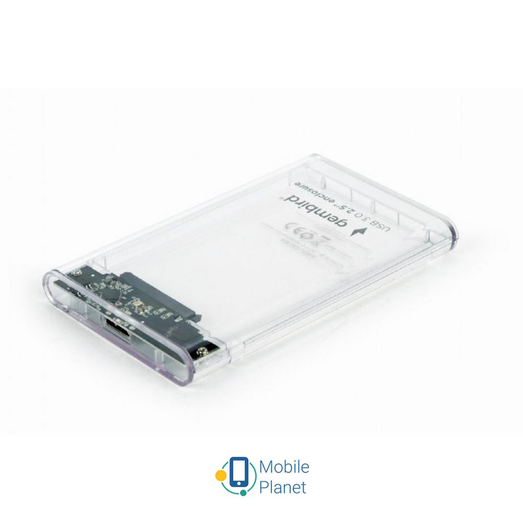 Карман для диска GEMBIRD 2.5 , USB 3.0, прозорий (EE2-U3S9-6) (UA)