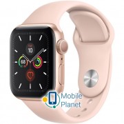 Apple Watch Series 5 (GPS) 40mm Gold Aluminum Case with Pink Sand Sport Band (MWV72)