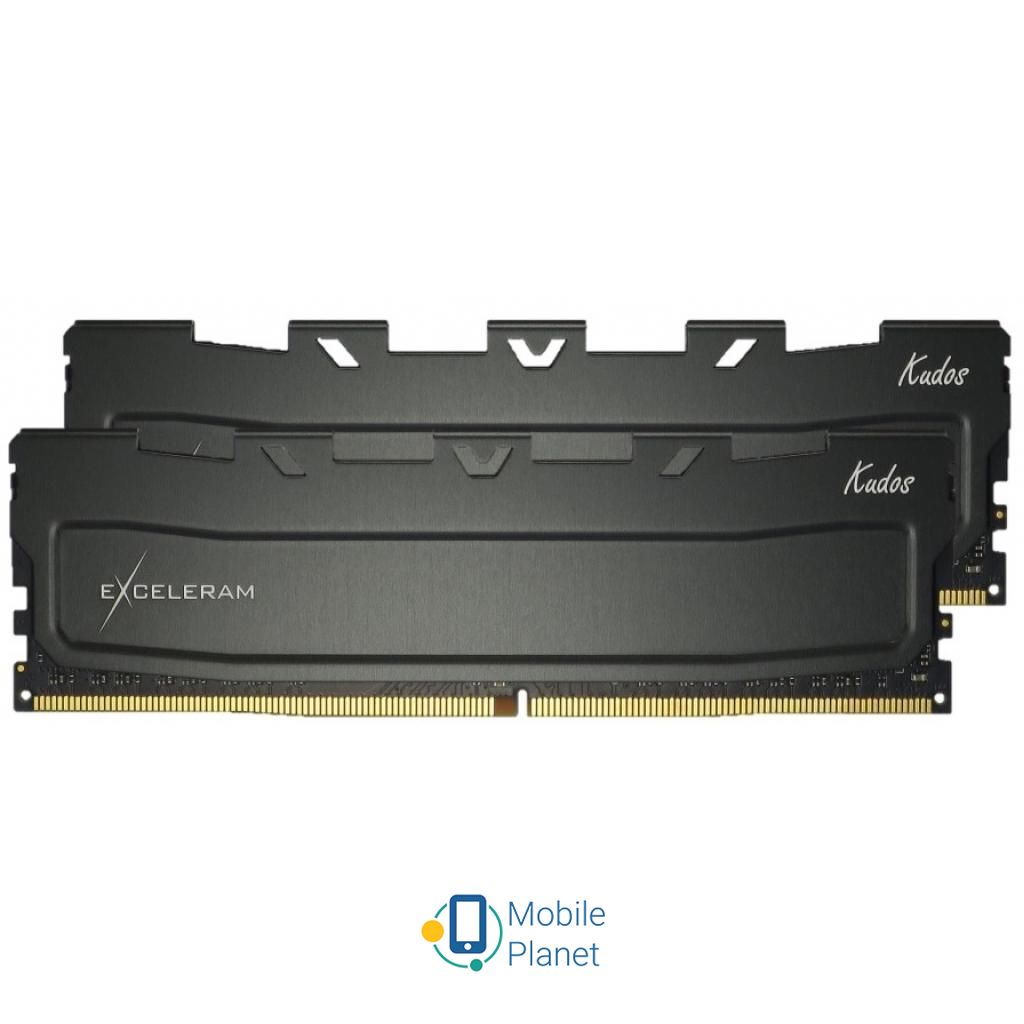 Оперативна пам'ять DDR4 16GB (2x8GB) 3200 MHz Kudos Black eXceleram (EKBLACK4163216AD) (UA)