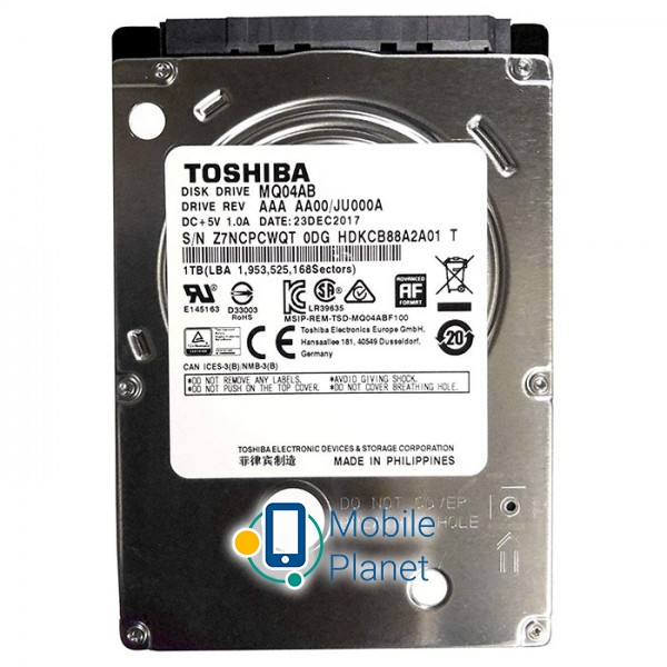 Жорсткий диск Toshiba MQ04ABF100, 2.5, 1.0TB, 5400 об/мин (MQ04ABF100) (UA)