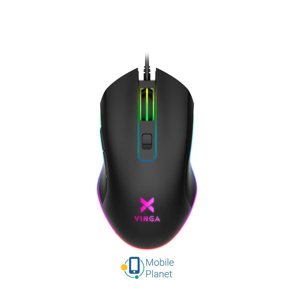 Мышь Vinga MSG-115 Black (UA)
