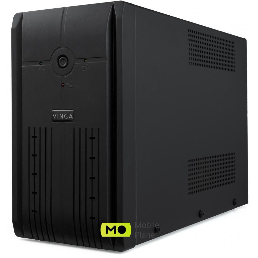 Источник бесперебойного питания Vinga LED 650VA metal case with USB (VPE-650PRMU) (UA)