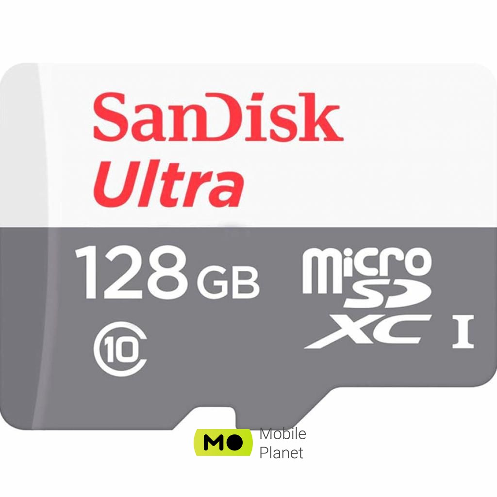 Карта пам'яті SANDISK 128GB microSD class 10 Ultra Light (SDSQUNR-128G-GN6MN)