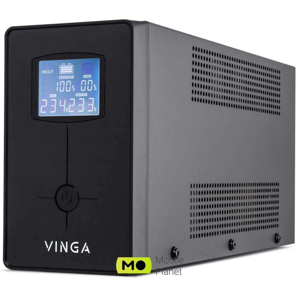 Источник бесперебойного питания Vinga LCD 1500VA metal case ( VPC-1500PRM3 ) (VPC-1500PRM3) (UA)