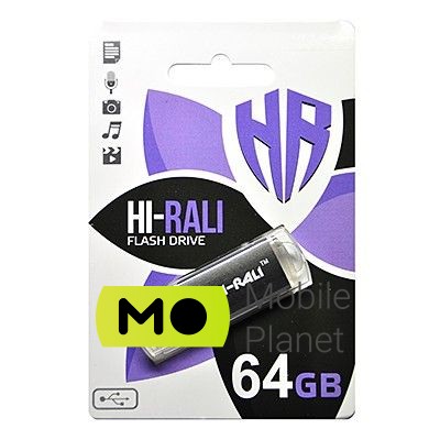 Флеш пам `ять USB 64GB Hi-Rali Rocket Series Black (HI-64GBVCBK)