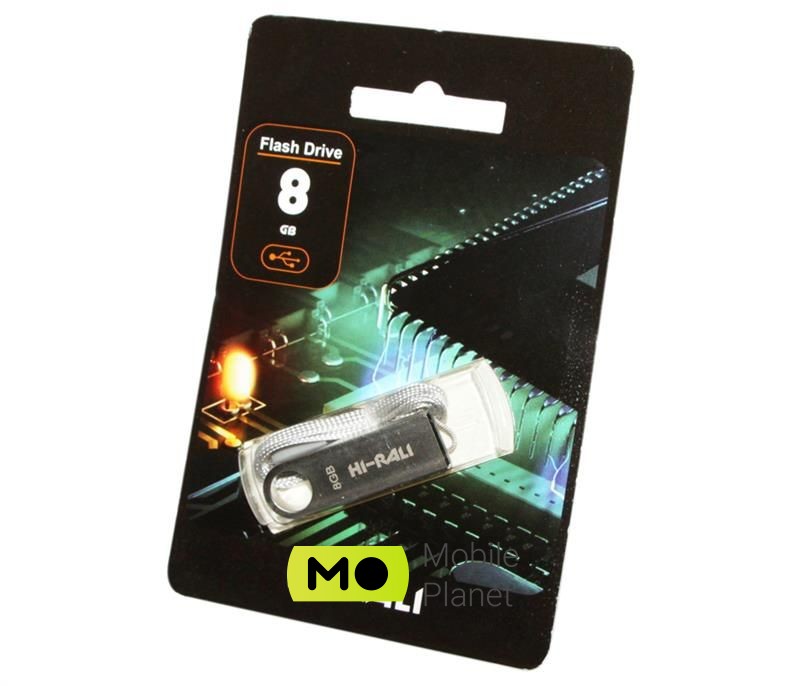 Флеш память USB 8GB Hi-Rali Shuttle Series Silver (HI-8GBSHSL)