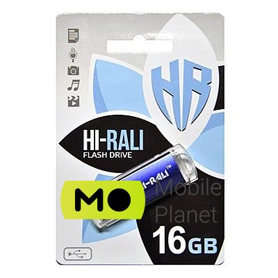 Флеш память USB 16GB Hi-Rali Rocket Series Blue (HI-16GBVCBL)
