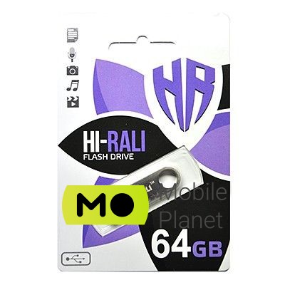 Флеш пам `ять USB 64GB Hi-Rali Shuttle Series Black (HI-64GBSHBK)