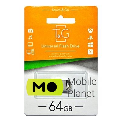 Флеш пам `ять USB 64GB T & G 107 Metal Series Silver (TG107-64G) (UA)