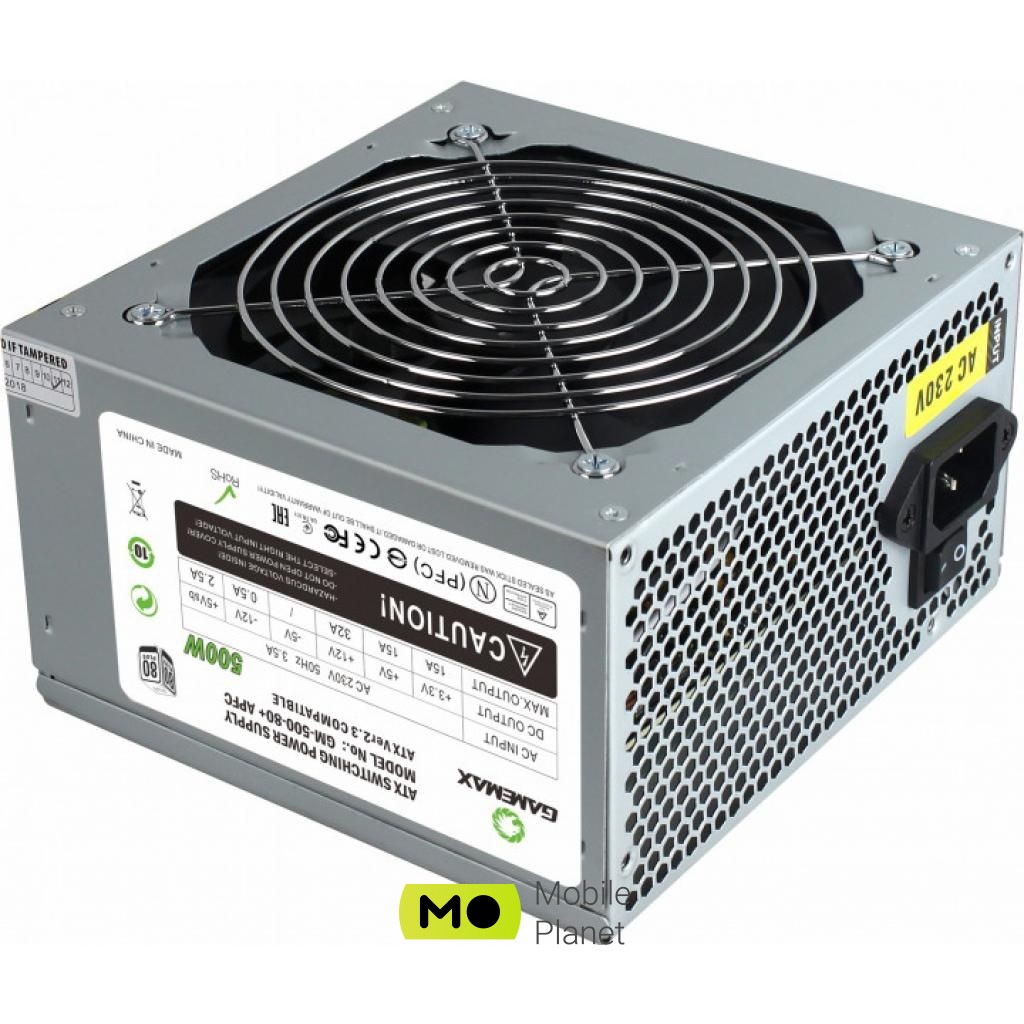 Блок питания GAMEMAX 500W (GM-500 80+ APFC) (UA)