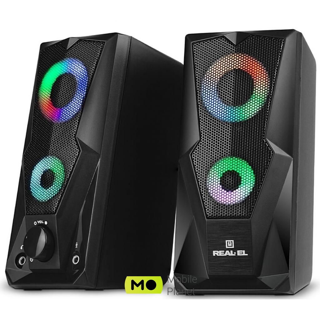 Акустична система REAL-EL S-111 USB Black (UA)